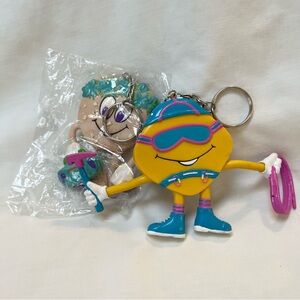 Lot 2 Girl Scout Cookie Bendable/Poseable Keychains Vintage 1990s/2000s y2k